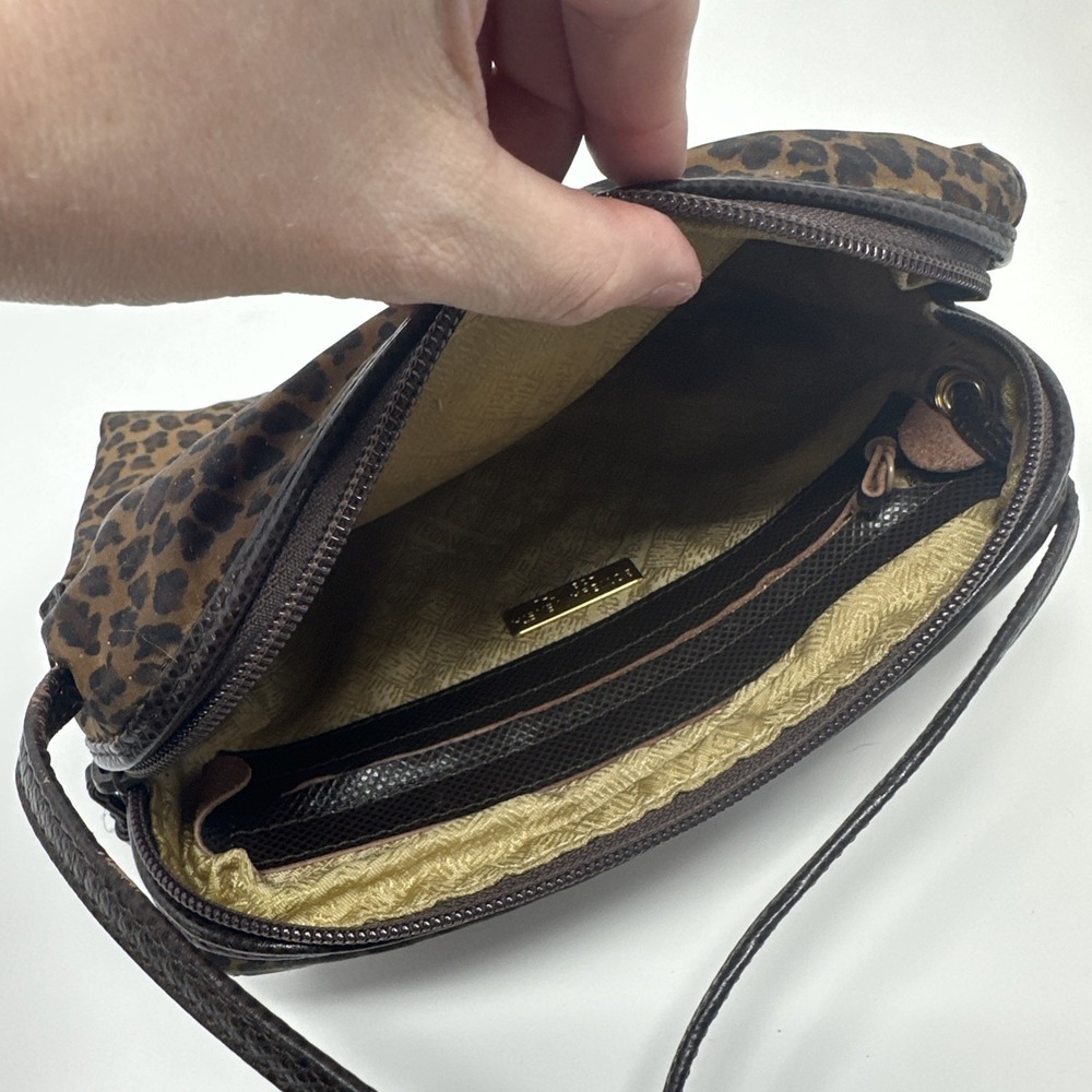 Vintage 1980s Bottega Venetta Crossbody Small Purse - Leopard Cheetah Print - Picture 9 of 12